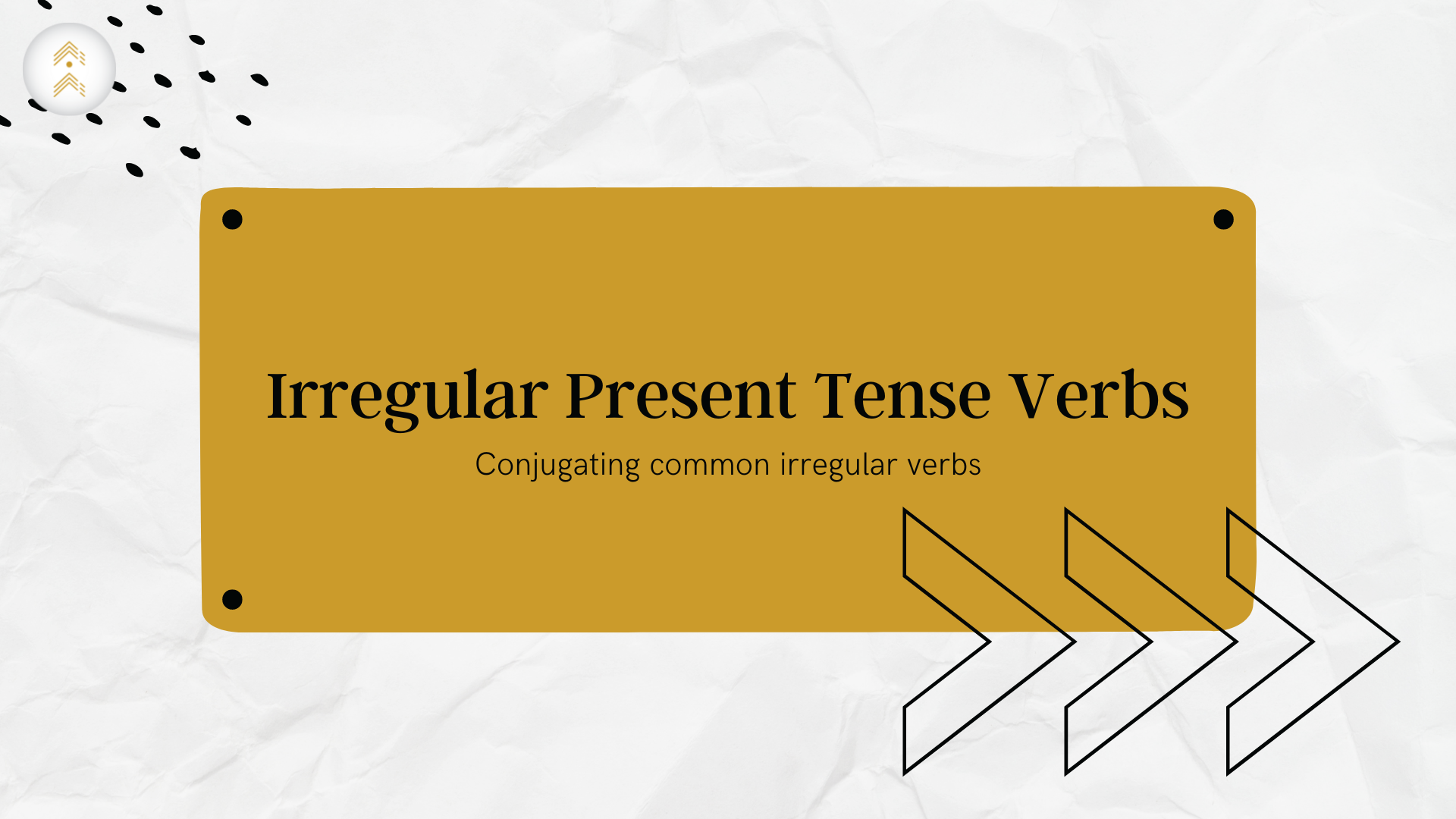 Present Tense Verbs Year 4